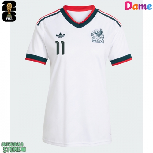 Mexico Santiago Gimenez #11 Replika Udebanetrøje Dame VM 2026 Kortærmet